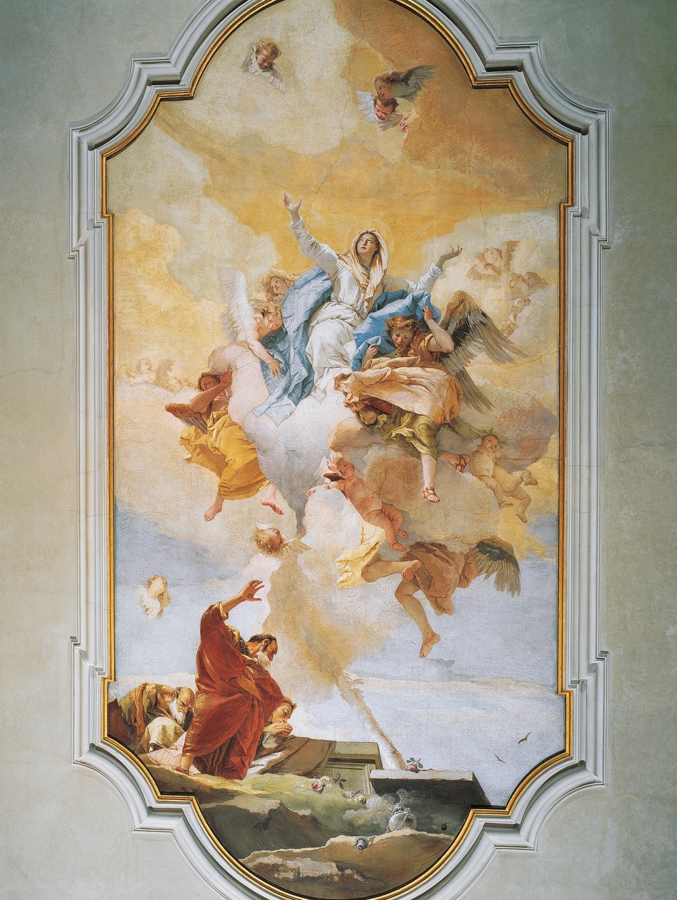 Assumption, by Giovanni Battista Tiepolo (1696-1770), fresco, Oratory of Purity, Udine بواسطة جيوفاني باتيستا تيبولو