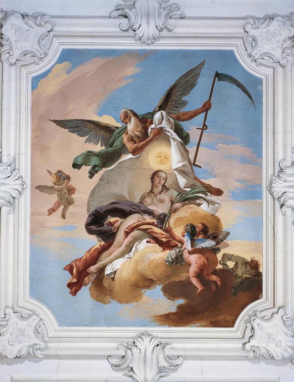 Time hunting Envy and discovering Truth, by Giovanni Battista Tiepolo (1696-1770), fresco, Villa Loschi-Zileri, Biron, Monteviale, Italy بواسطة جيوفاني باتيستا تيبولو