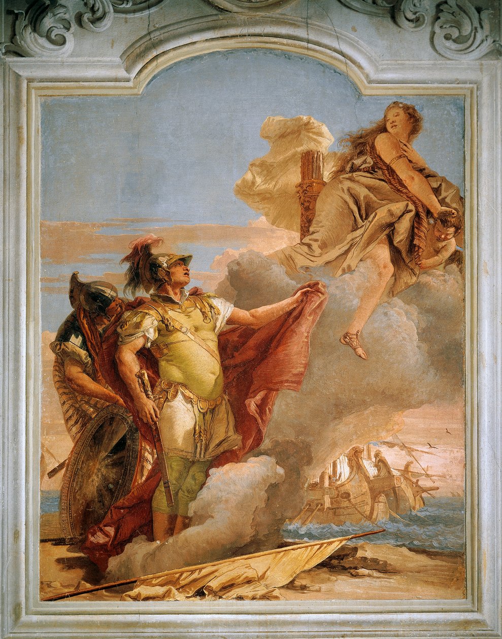 Venus Saying Farewell to Aeneas, by Giambattista Tiepolo (1696-1770), fresco, Room of the Aeneid, Villa Valmarana 