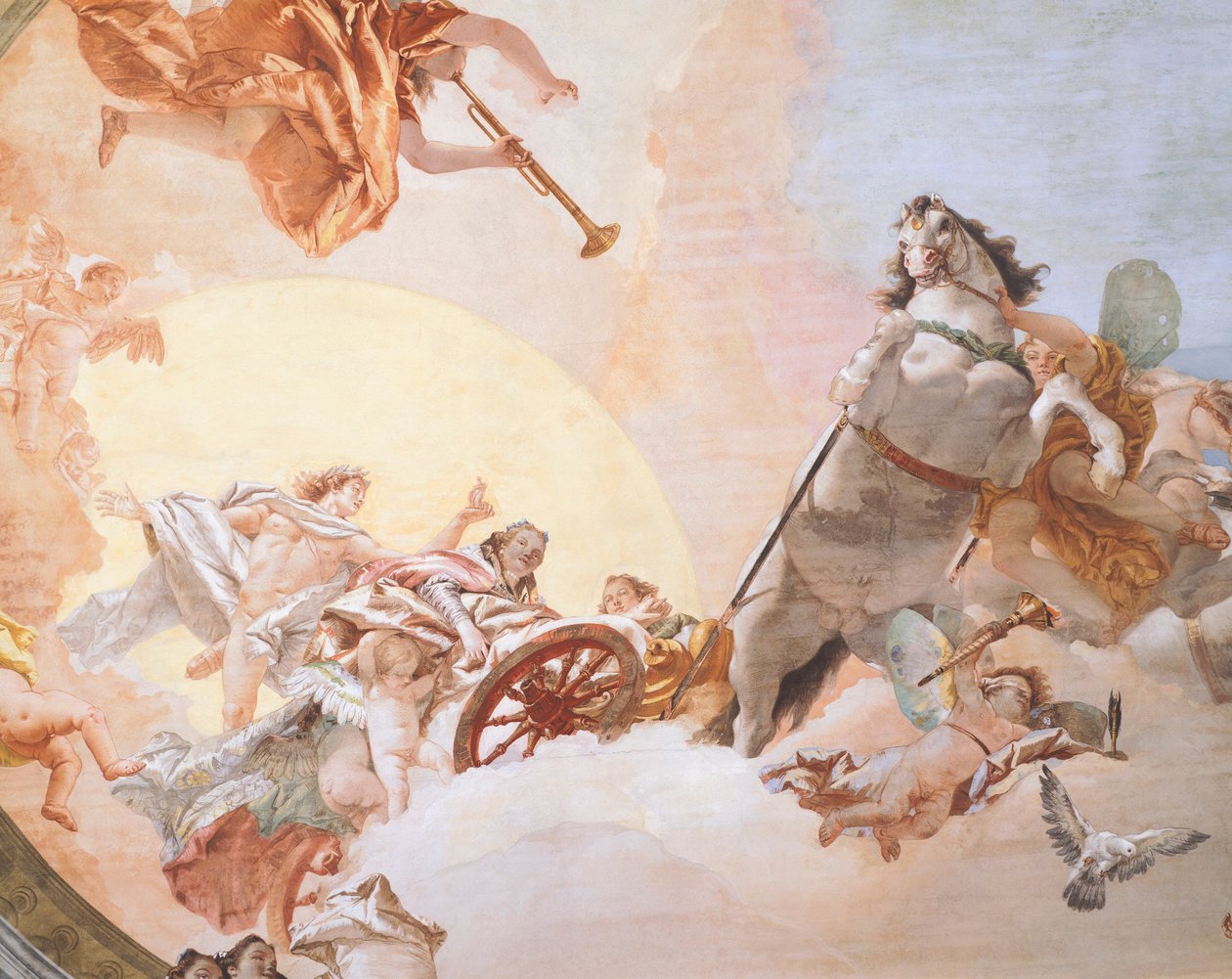 Wedding Allegory by Giambattista Tiepolo (1696-1770), fresco, detail, Ceiling of Nuptial Allegory Room, Ca
