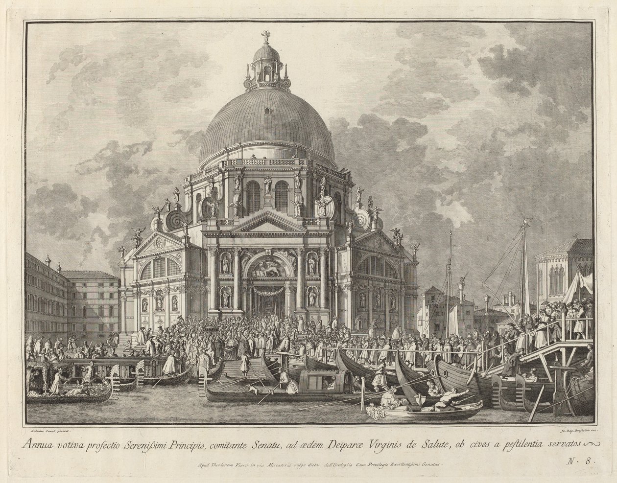 الزيارة السنوية لـ Doge إلى Santa Maria della Salute بواسطة جيوفاني باتيستا برستولون بعد كاناليتو