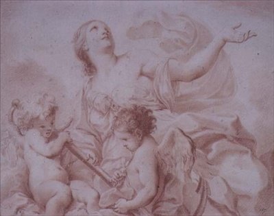 صورة الأمل ، مع وجود كيوبيد مجنح يحمل مرساة (رسم) بواسطة جيوفاني باتيستا سيبرياني