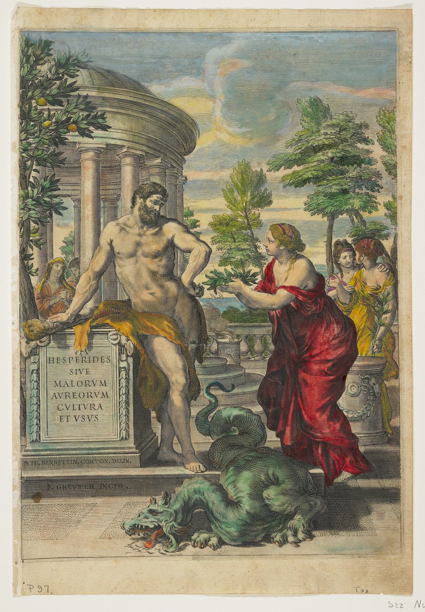 الصفحة الأمامية وصفحة العنوان من Hesperides ، 1646 بواسطة جيوفاني باتيستا فيراري