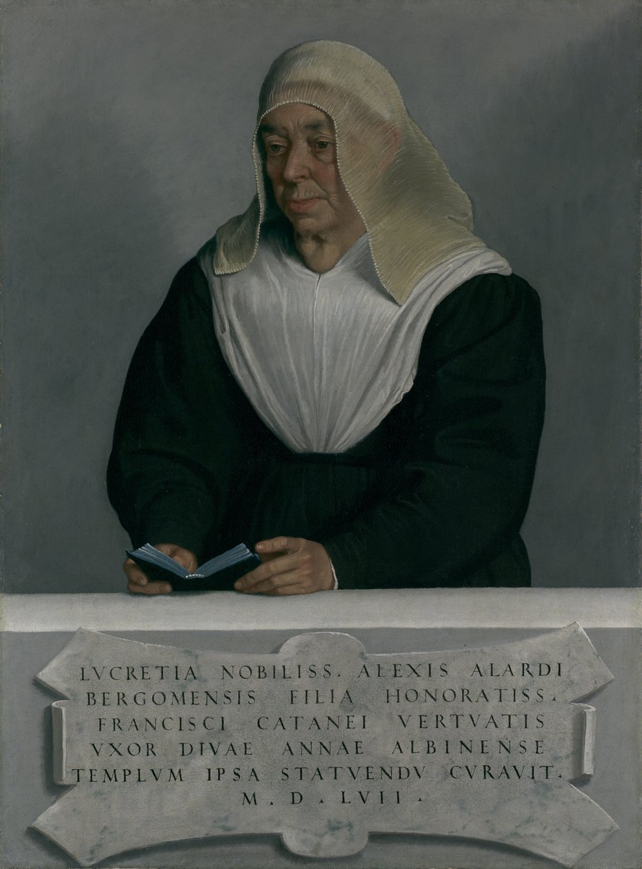 Lucrezia Agliardi Vertova 1490-1558، 1557. بواسطة جيوفاني باتيستا موروني