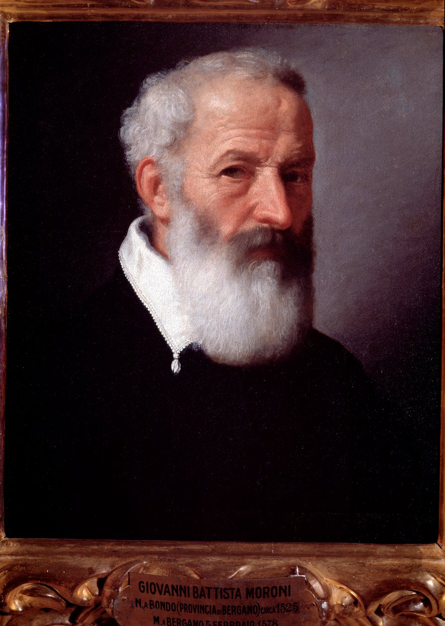 Portrait of an old man - oil on canvas بواسطة جيوفاني باتيستا موروني