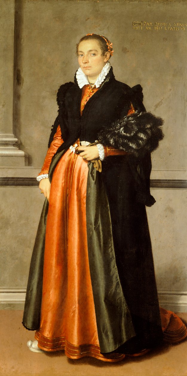 Portrait of noblewoman Pace Rivola Spini بواسطة جيوفاني باتيستا موروني