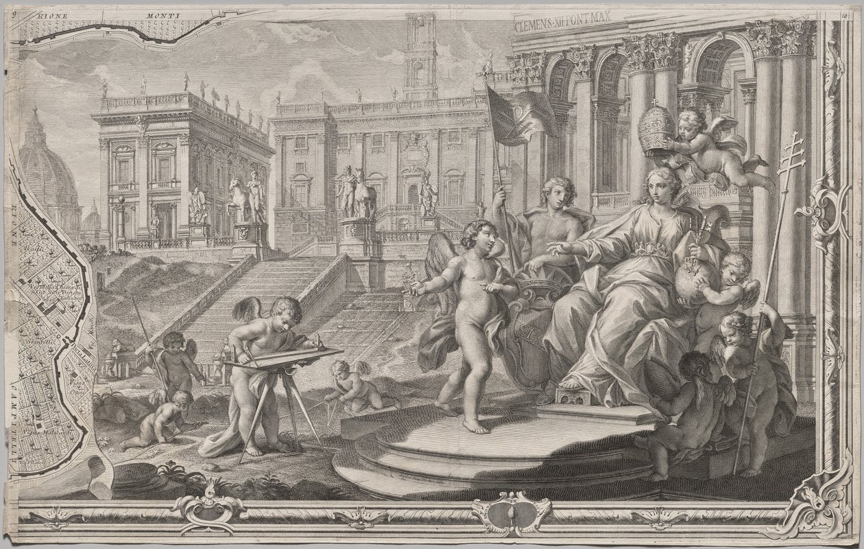 تم الكشف عن خطة جديدة لروما من قبل جيامباتيستا نولي في العام MDCCXLVII ، المعروف باسم La Pianta Grande di Roma بواسطة جيوفاني باتيستا نولي
