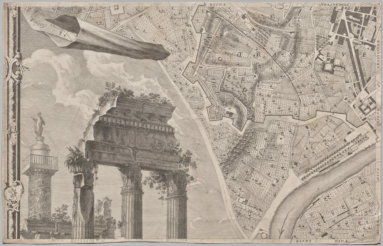 تم الكشف عن خطة جديدة لروما من قبل جيامباتيستا نولي في العام MDCCXLVII ، المعروف باسم La Pianta Grande di Roma بواسطة جيوفاني باتيستا نولي