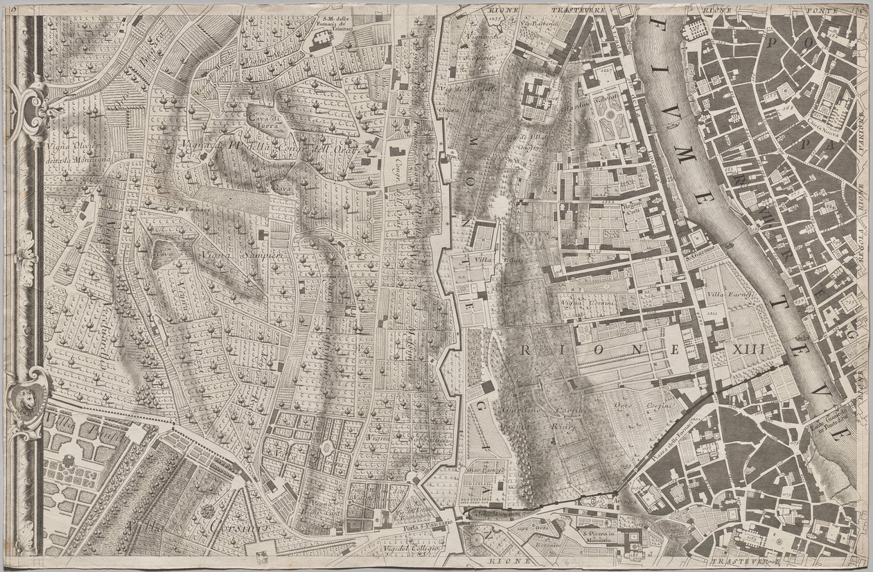 تم الكشف عن خطة جديدة لروما من قبل جيامباتيستا نولي في العام MDCCXLVII ، المعروف باسم La Pianta Grande di Roma بواسطة جيوفاني باتيستا نولي