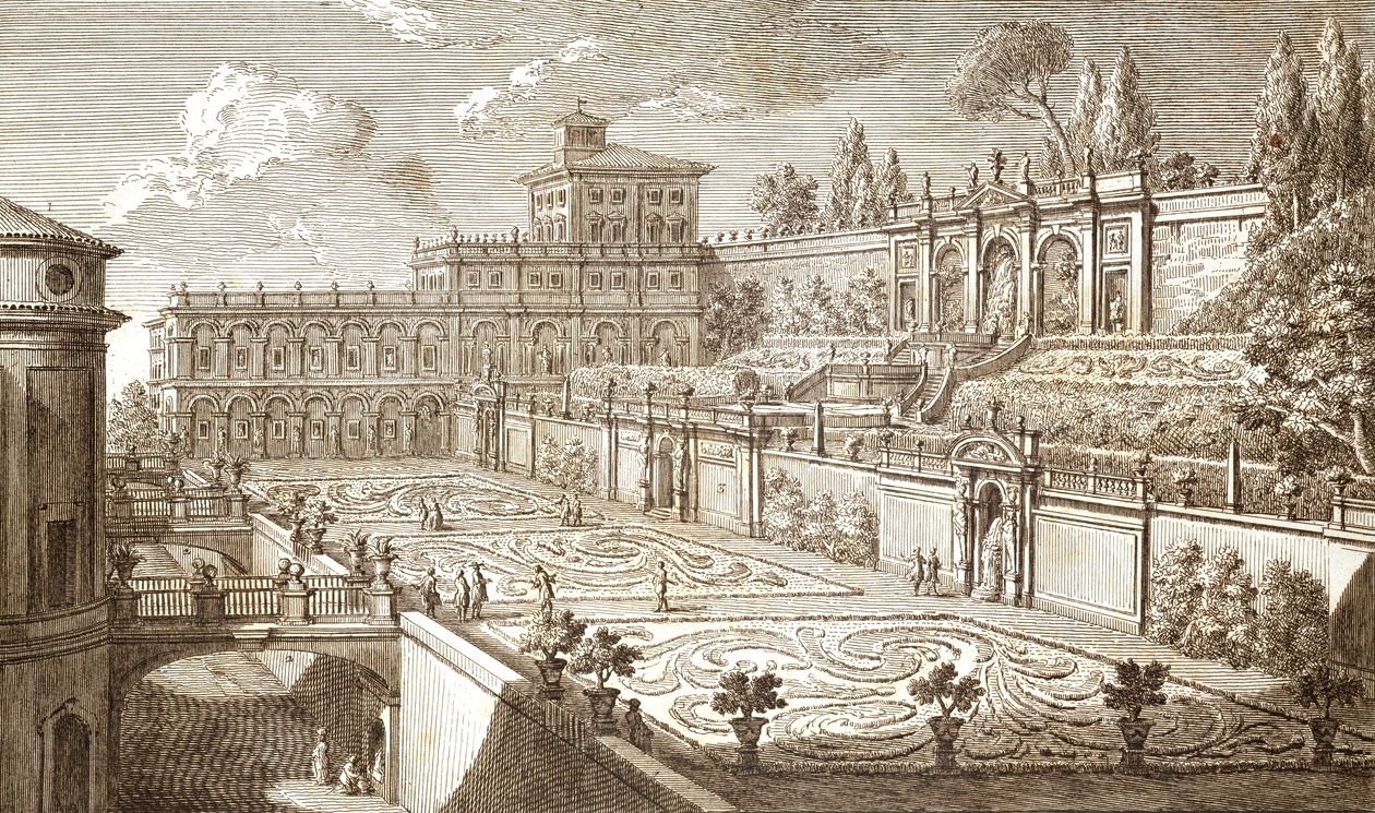 حدائق كولونا في روما ، بقلم جيوفاني باتيستا بيرانيزي (1720-1778) بواسطة جيوفاني باتيستا بيرانيسي