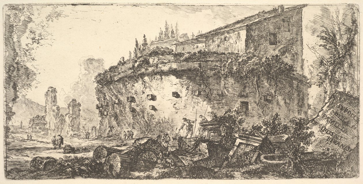 اللوحة 18: قبر Scipios Sepulcher من عائلة دي Scipioni ، كاليفورنيا. 1748. بواسطة جيوفاني باتيستا بيرانيسي