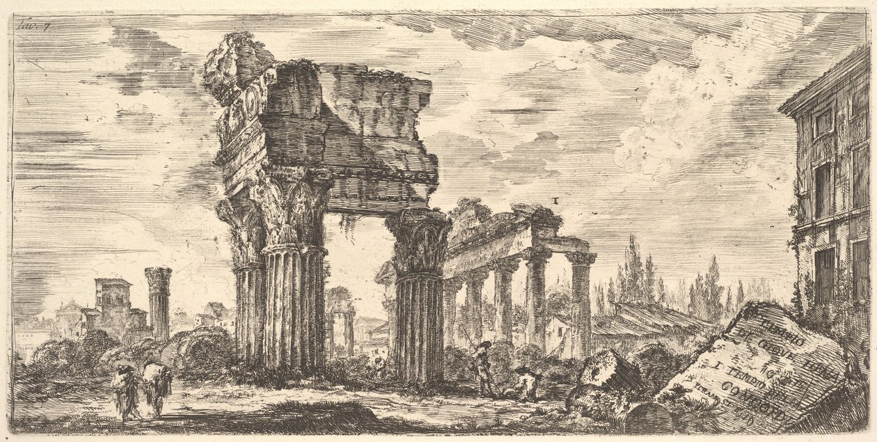 اللوحة 7: معبد جوبيتر تونانز جوبيتر الرعد. 1. معبد كونكورد. درجة الحرارة ... ، كاليفورنيا. 1748. بواسطة جيوفاني باتيستا بيرانيسي