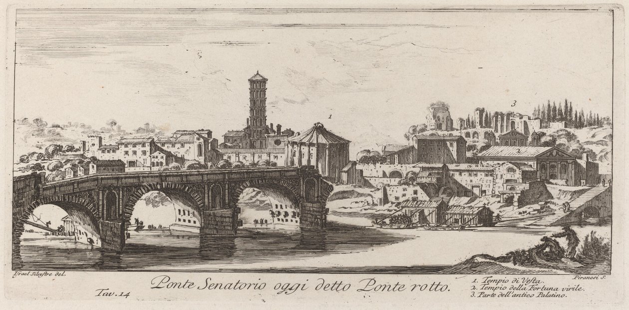 دعا Ponte Senatorio اليوم Ponte Rotto بواسطة جيوفاني باتيستا بيرانيسي