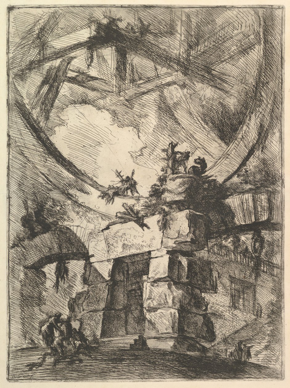 العجلة العملاقة ، من Carceri dinvenzioni Imaginary Prison ، ca. 1749-50. بواسطة جيوفاني باتيستا بيرانيسي