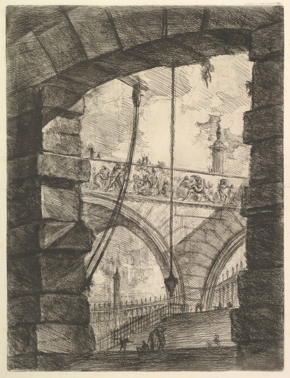 ساحة الكبرى ، من سجون اختراع سجون وهمية ، كاليفورنيا. 1749-50. بواسطة جيوفاني باتيستا بيرانيسي
