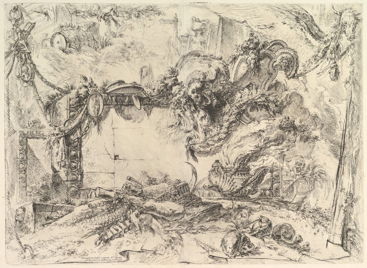 القرص الضخم ، من Grotteschi Grotesques ، كاليفورنيا. 1748. بواسطة جيوفاني باتيستا بيرانيسي
