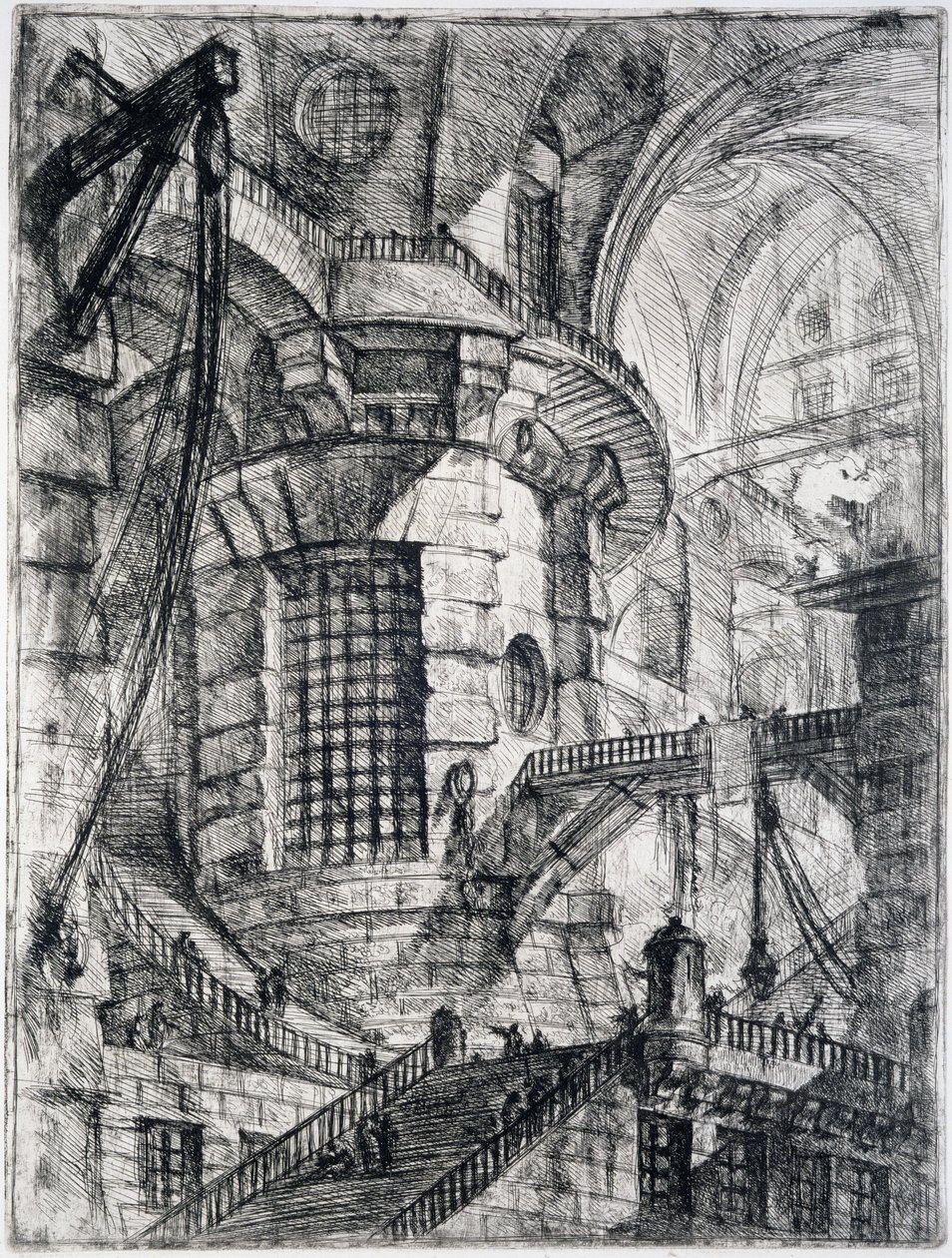 البرج الدائري ، اللوحة الثالثة من Carceri dInvenzione ، c.1749 بواسطة جيوفاني باتيستا بيرانيسي
