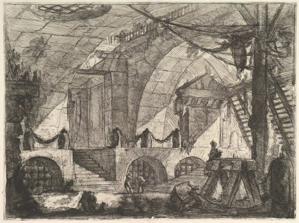 سوهورس ، من Carceri dinvenzione Imaginary Prison ، ca. 1749-50. بواسطة جيوفاني باتيستا بيرانيسي