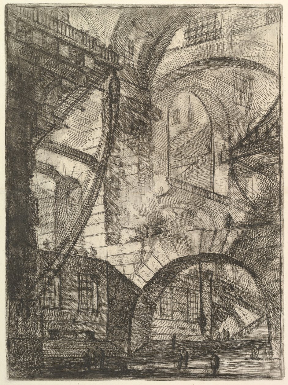 The Fire Fire ، من Carceri dinvenzione Imaginary Prison ، ca. 1749-50. بواسطة جيوفاني باتيستا بيرانيسي