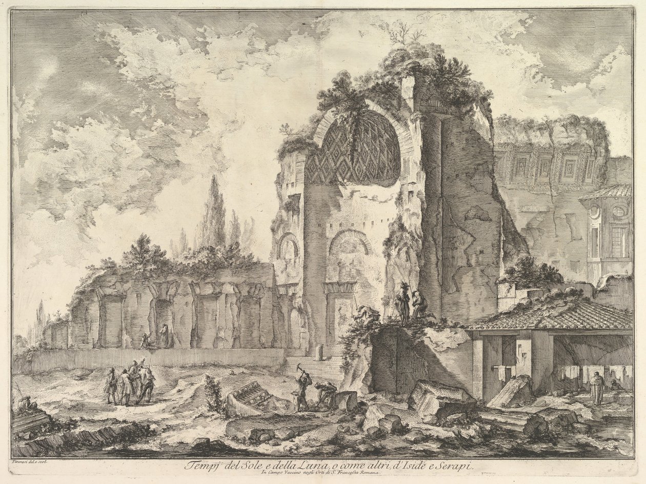 دعا معبد فينوس وروما خطأ معبد سول ولونا فيدوتا ديغلي ... ، كاليفورنيا. 1759. بواسطة جيوفاني باتيستا بيرانيسي