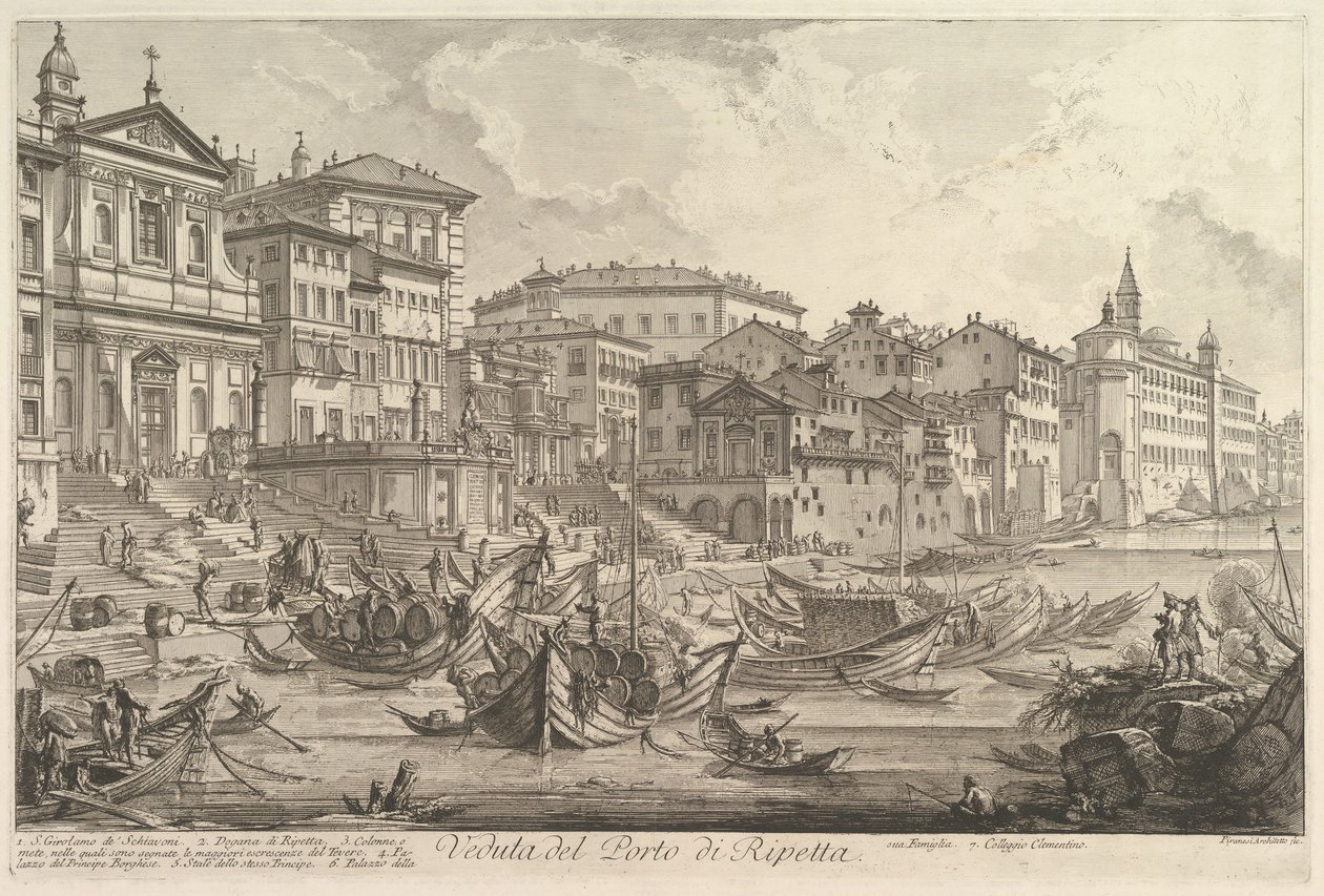 الميناء الأصغر ، يسمى بورتو دي ريبيتا فيو لميناء ريبيتا ، كاليفورنيا. 1753. بواسطة جيوفاني باتيستا بيرانيسي