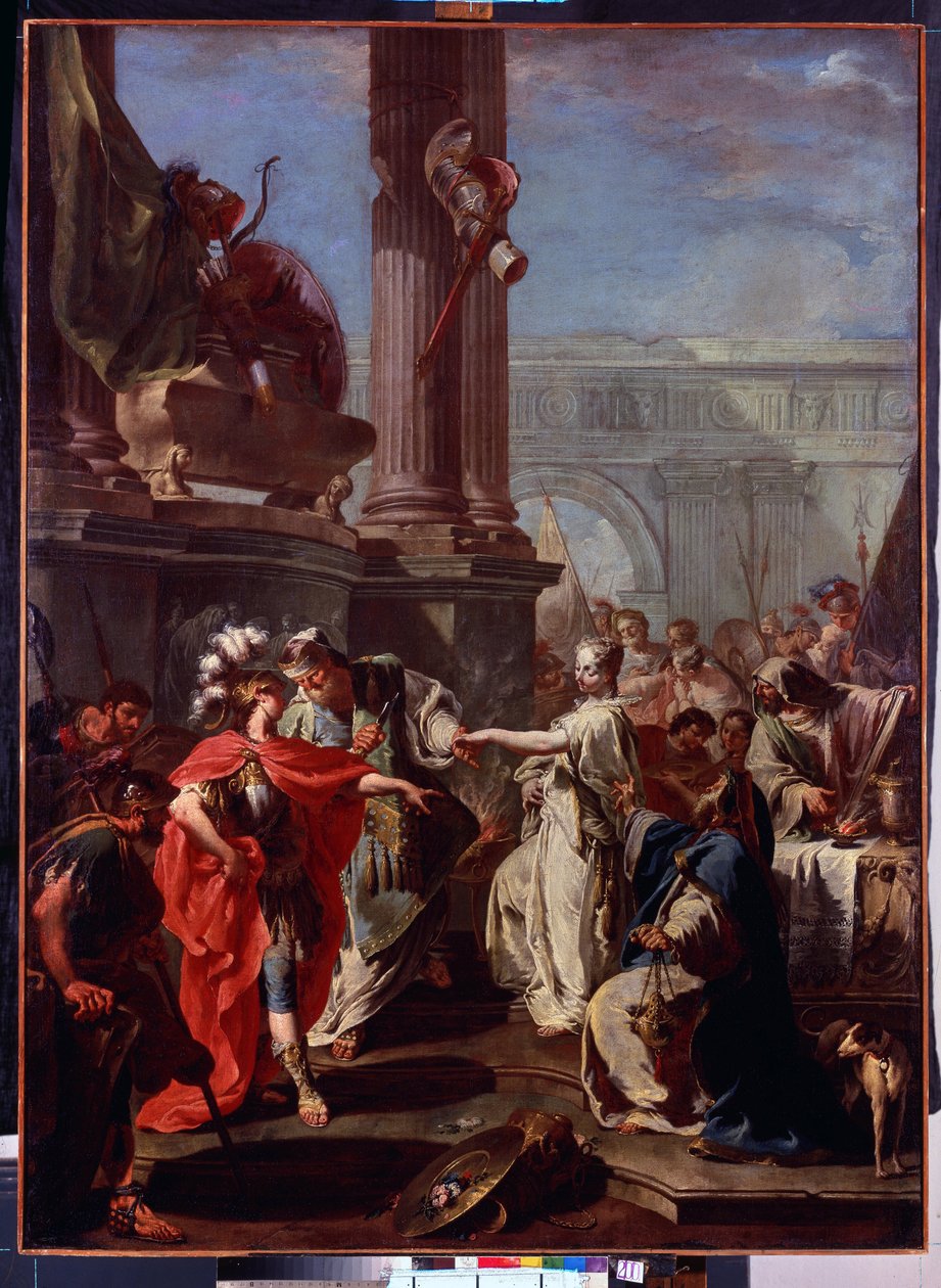 لا تضحية دي بوليكسين (تضحية بوليكسين). التضحية بـ Polyxene par Neoptoleme ، البطل اليوناني sur le tombeau d