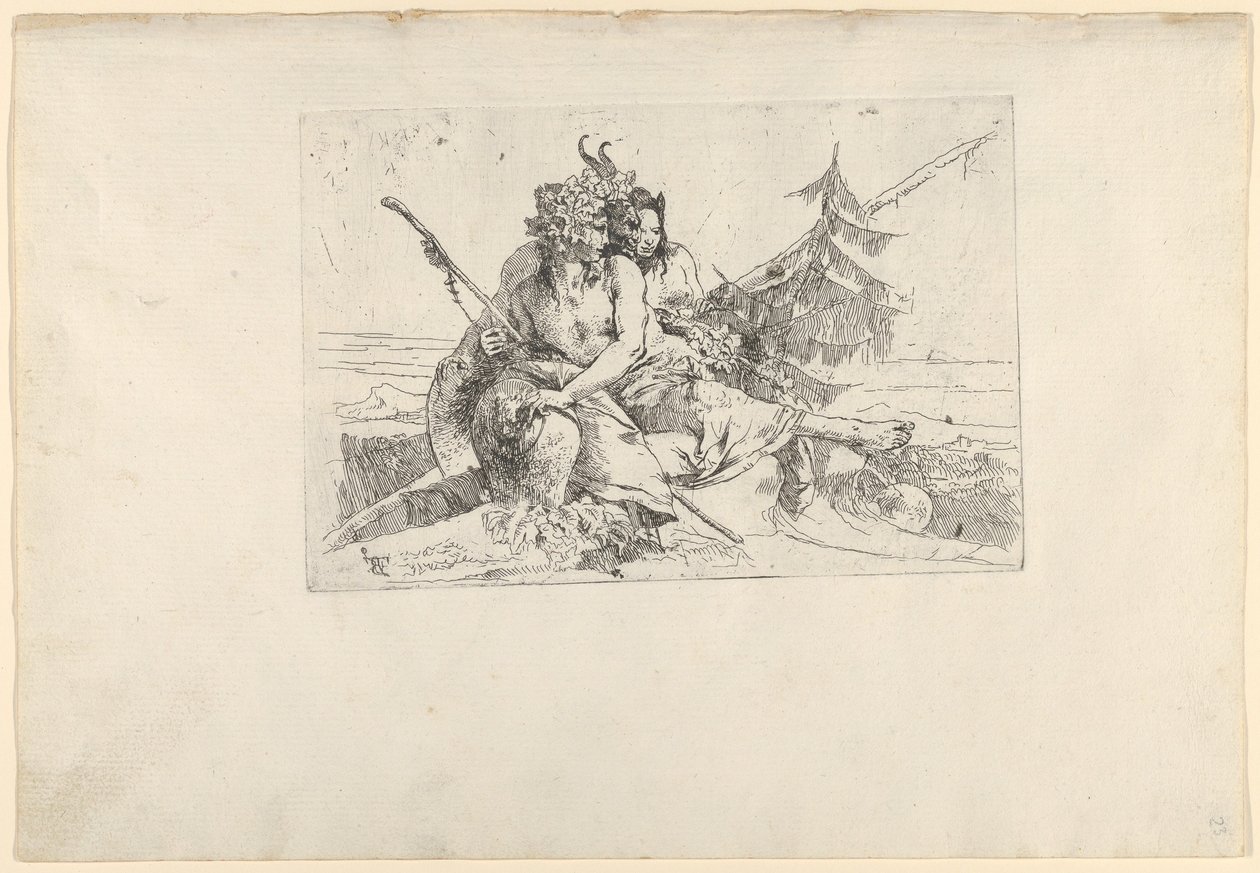 باتشانت ، ساتير ، وفاونس ، من شيرزي ، كاليفورنيا. 1740. بواسطة جيوفاني باتيستا تيبولو