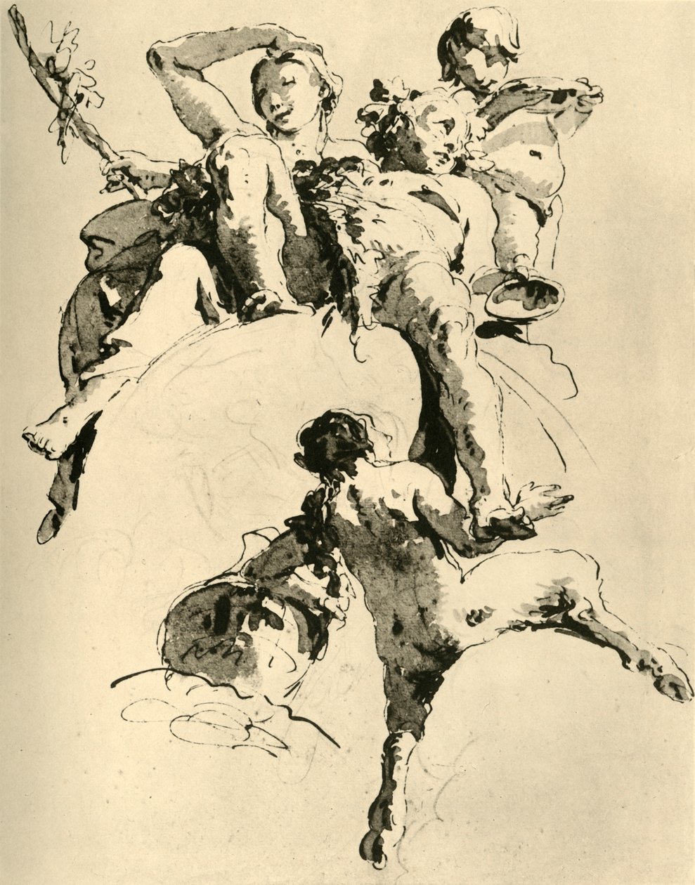 باكوس وأريادن ، c1740 ، 1928 بواسطة جيوفاني باتيستا تيبولو