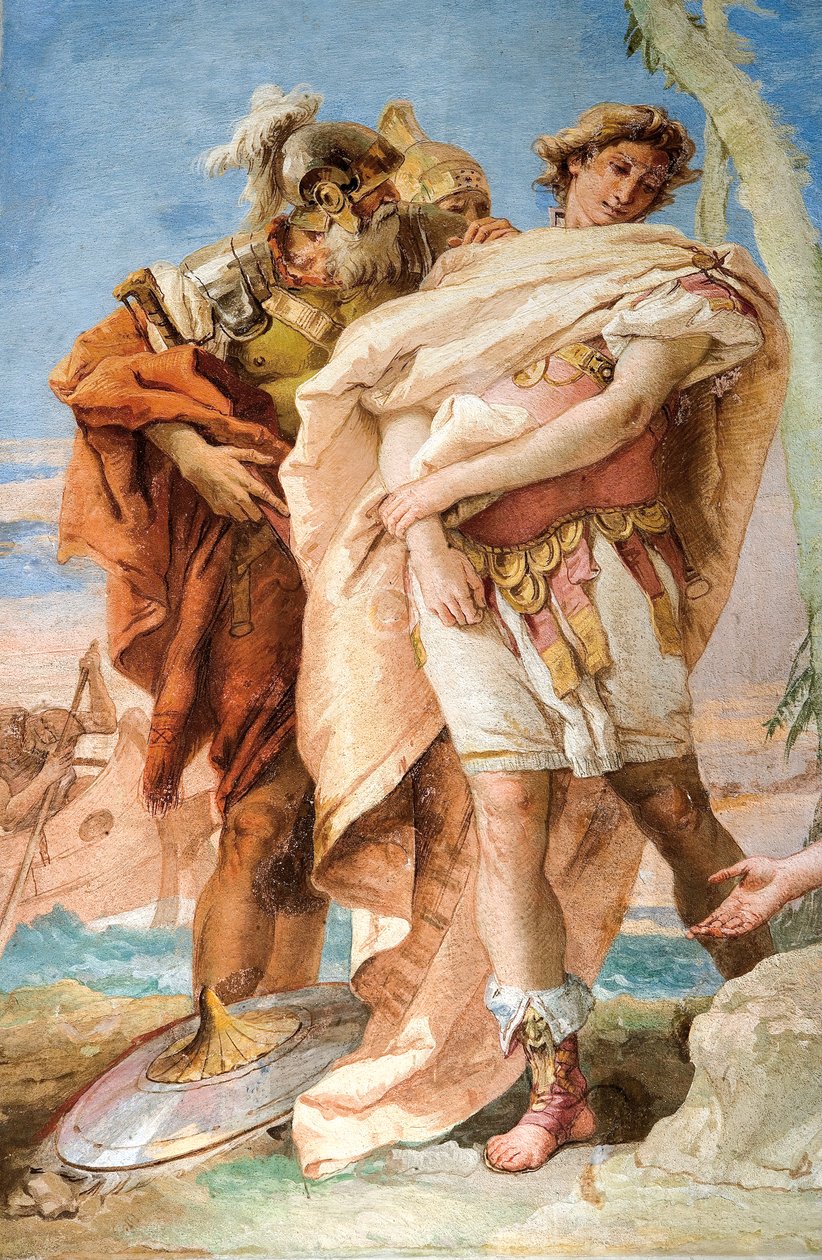 تفاصيل رينالدو ، من رينالدو المهجور أرميدا ، من غرفة القدس المسلمة في القصر ، 1757 بواسطة جيوفاني باتيستا تيبولو