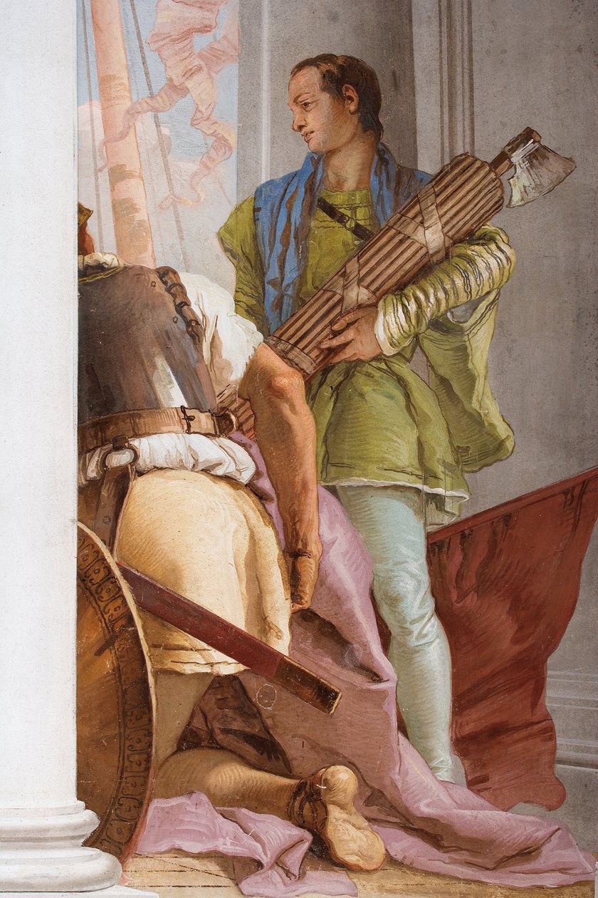 تفاصيل الأسطول اليوناني في Aulis ، من قاعة المدخل في Palazzina ، 1757 (الجدارية) بواسطة جيوفاني باتيستا تيبولو