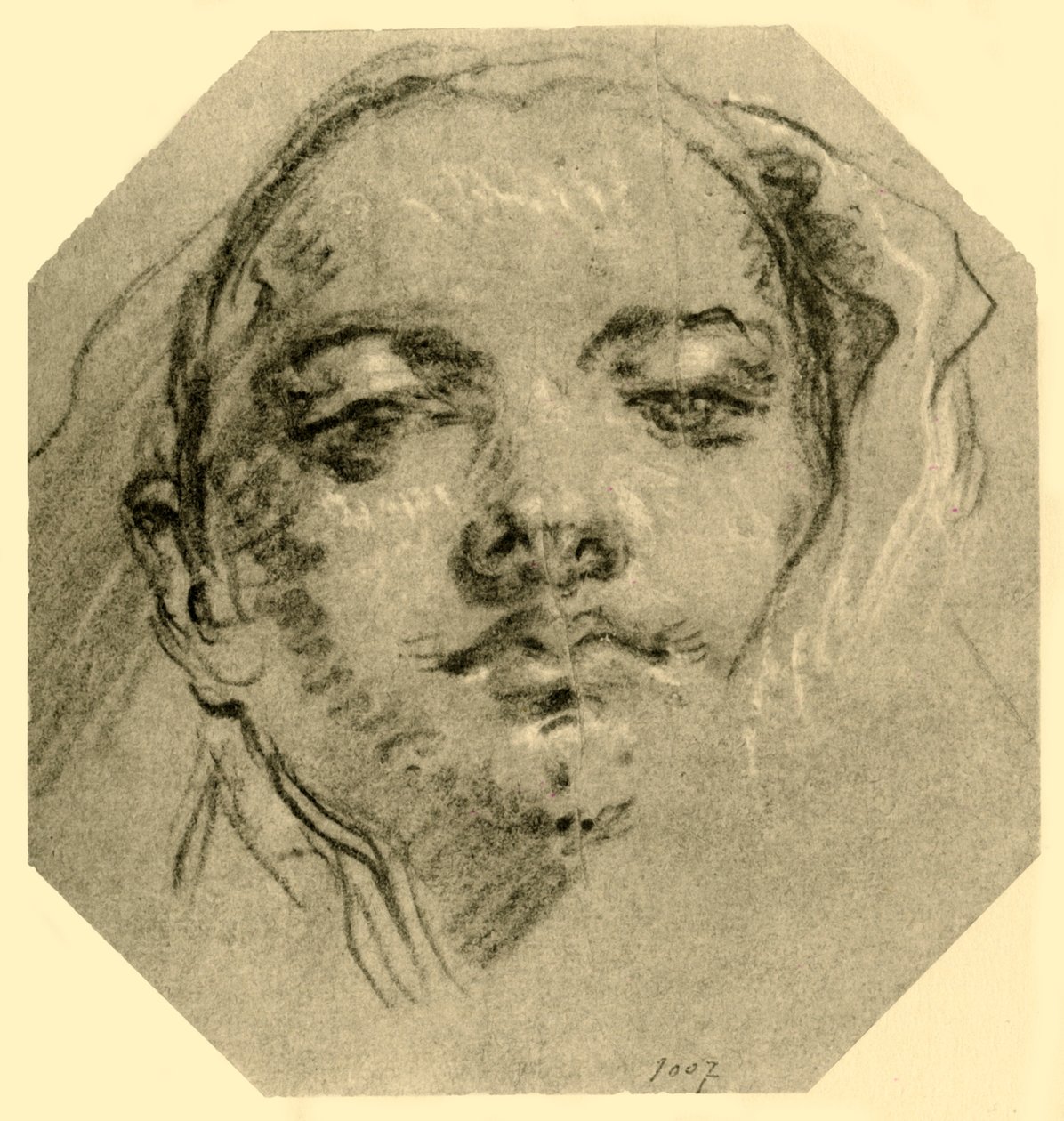 رأس امرأة ، c1739-c1744 ، 1928 بواسطة جيوفاني باتيستا تيبولو