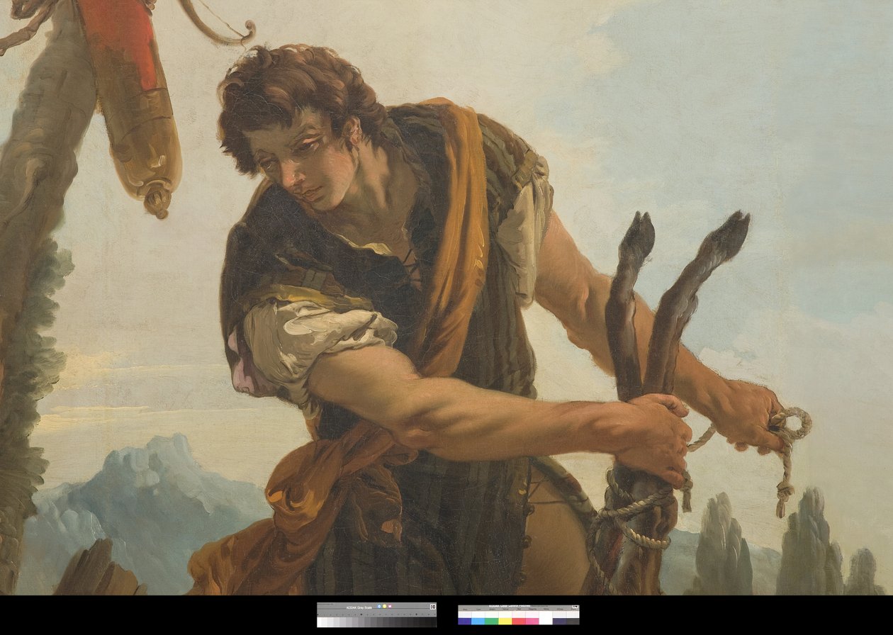 صياد مع الغزلان ، 1718 بواسطة جيوفاني باتيستا تيبولو