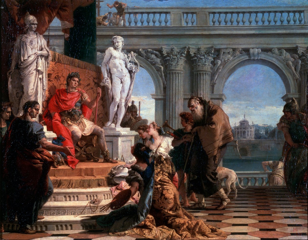Maecenas تقديم الفنون لأغسطس ، 1743. بواسطة جيوفاني باتيستا تيبولو