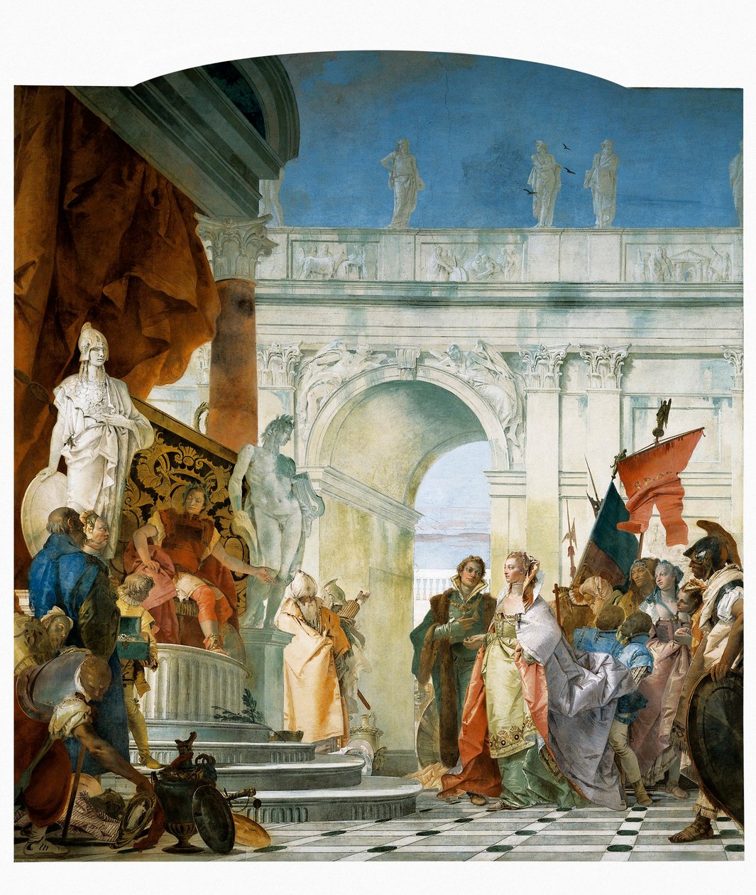 شهامة سكيبيو ، تفاصيل من أمجاد سكيبيو أفريكانوس والإسكندر الأكبر ، 1743 بواسطة جيوفاني باتيستا تيبولو
