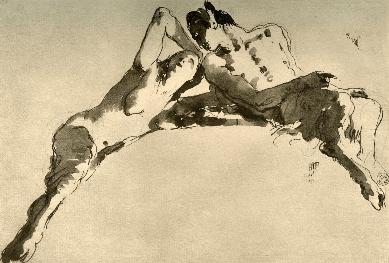 ذكر وأنثى Faun ، منتصف القرن الثامن عشر ، 1928 بواسطة جيوفاني باتيستا تيبولو