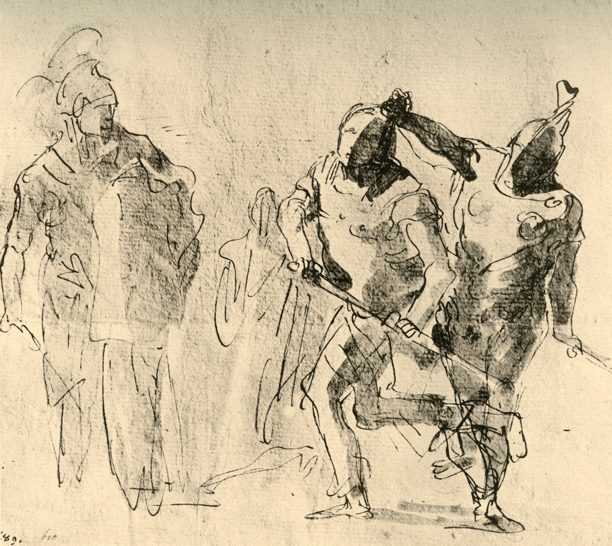 يتحقق مينيرفا من غضب أخيل ، c1757 ، 1928 بواسطة جيوفاني باتيستا تيبولو