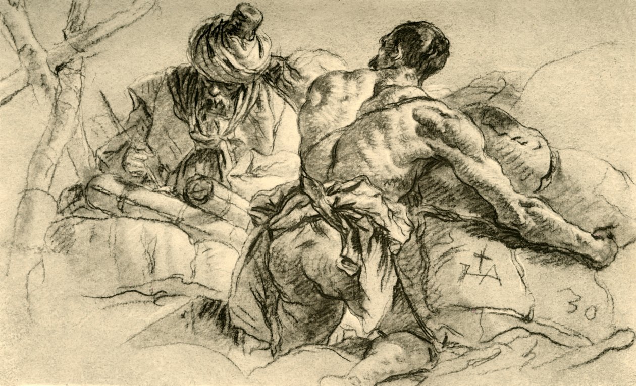 التجار الشرقيون مع بالة الأواني ، 1753 ، 1928 بواسطة جيوفاني باتيستا تيبولو