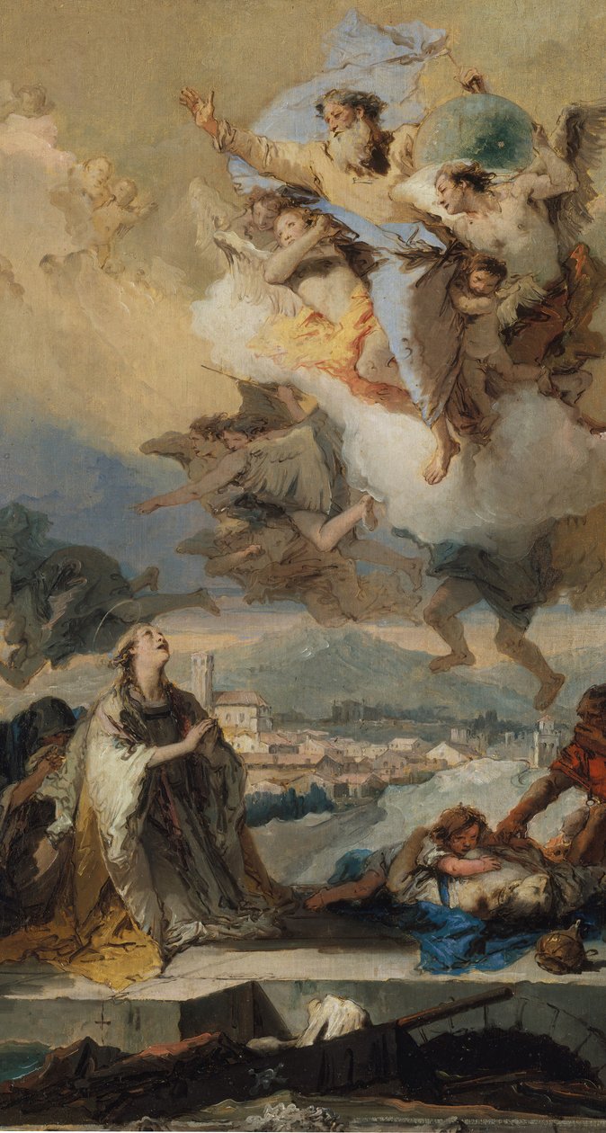 صلاة القديس تيكلا للطاعون المنكوبين 1758-59. بواسطة جيوفاني باتيستا تيبولو
