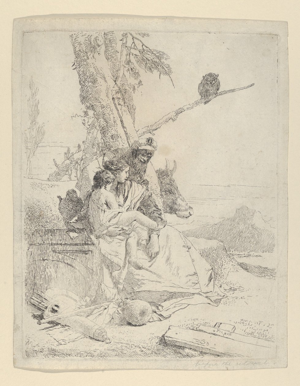 عائلة الفلاح الشرقي ، من شيرزي ، كاليفورنيا. 1740. بواسطة جيوفاني باتيستا تيبولو