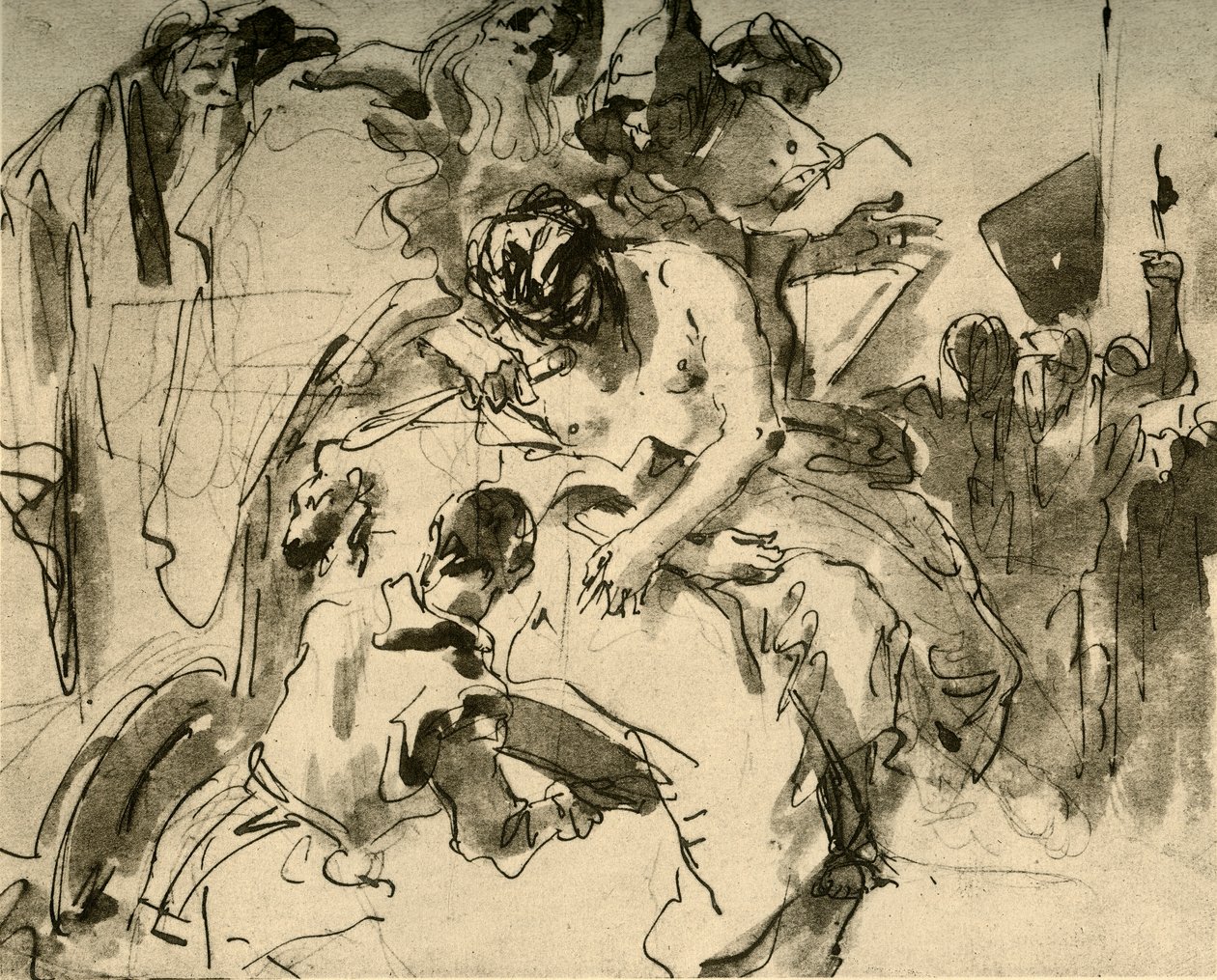 ذبيحة إفيجينيا ، c1757 ، 1928 بواسطة جيوفاني باتيستا تيبولو