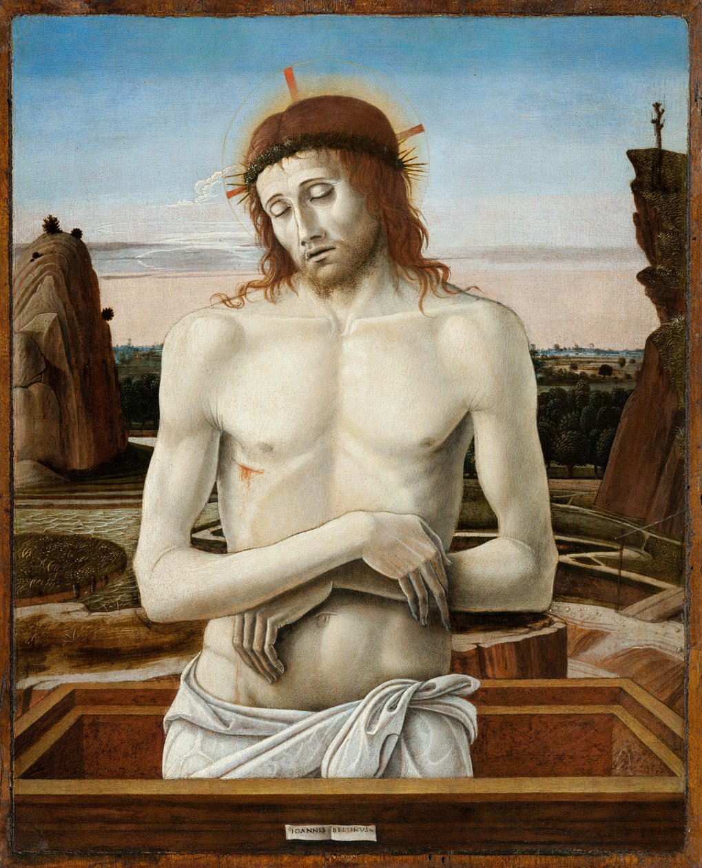 السيد المسيح من الأحزان ، أو المسيح ممثل كرجل أحزان - رجل الأحزان - بيليني ، جيوفاني (1430-1516) - 1460-1469 - زيت على خشب - 50 × 40 - متحف بولدي بيزولي ، ميلانو بواسطة جيوفاني بيليني