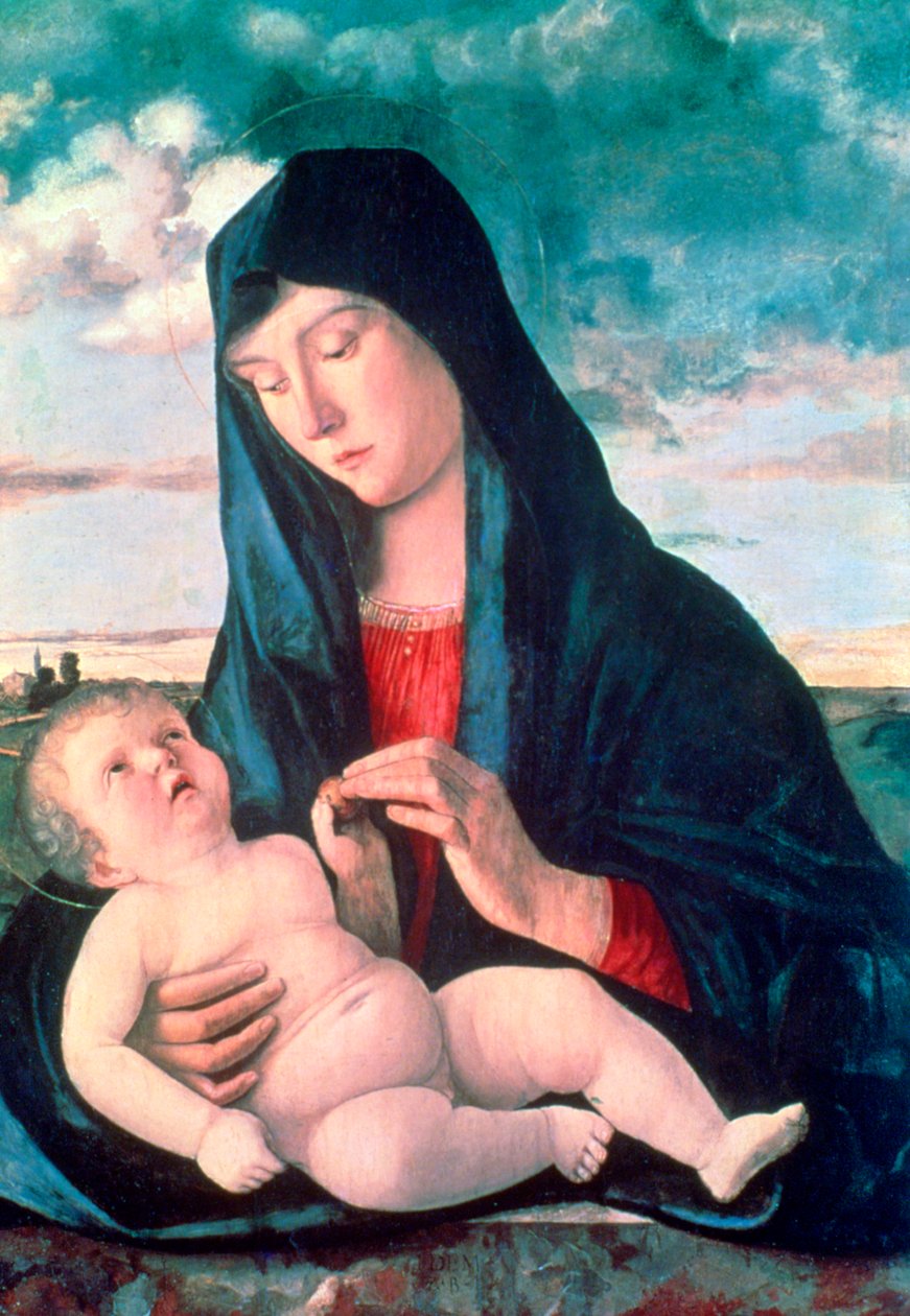 مادونا والطفل في المناظر الطبيعية ، c1480-1485. بواسطة جيوفاني بيليني