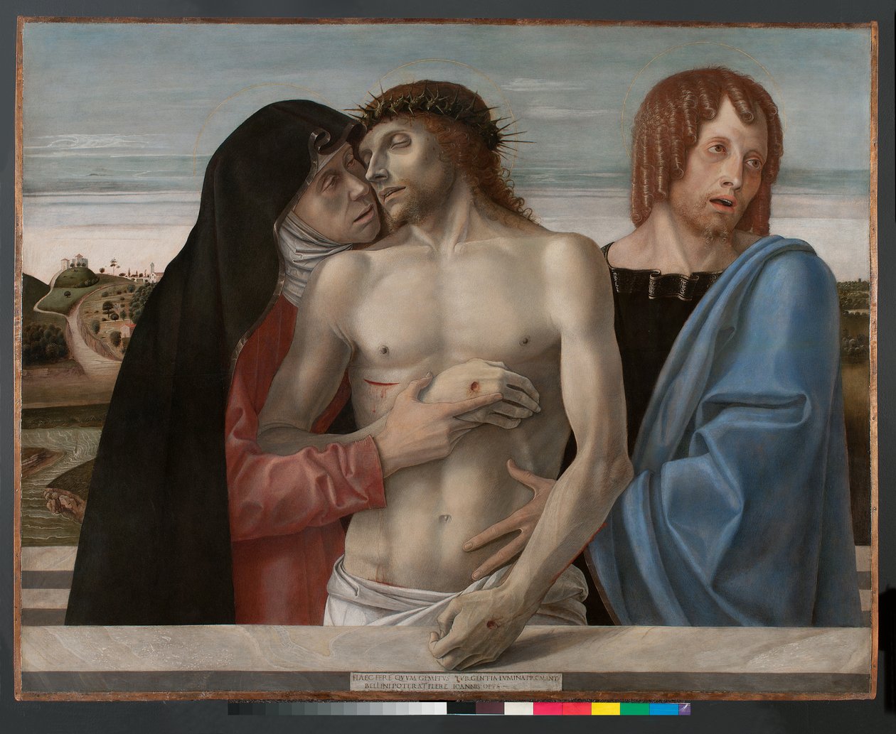 Pieta, c.1460 (tempera on wood) بواسطة جيوفاني بيليني
