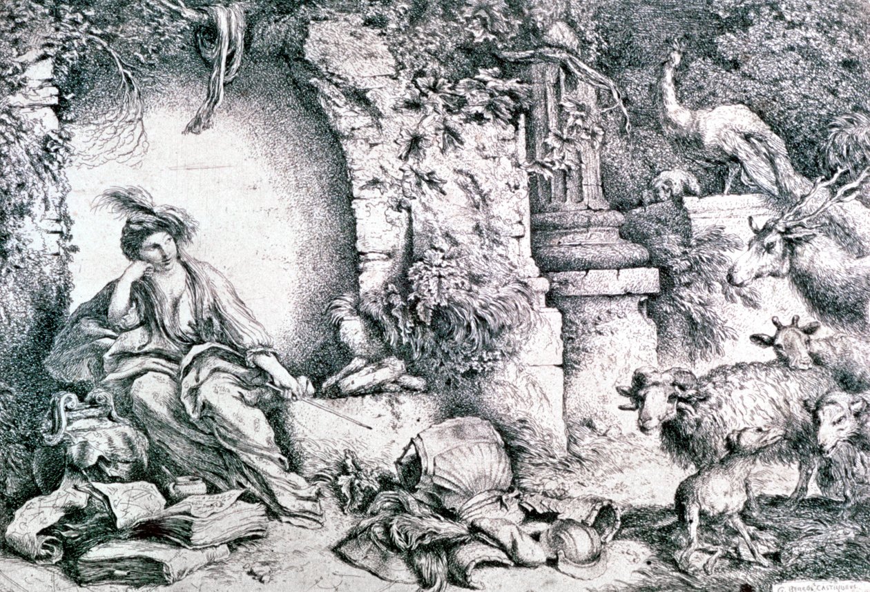 Circe Changing Ulysses Men ، c1650 بواسطة جيوفاني بينيديتو كاستيجليون