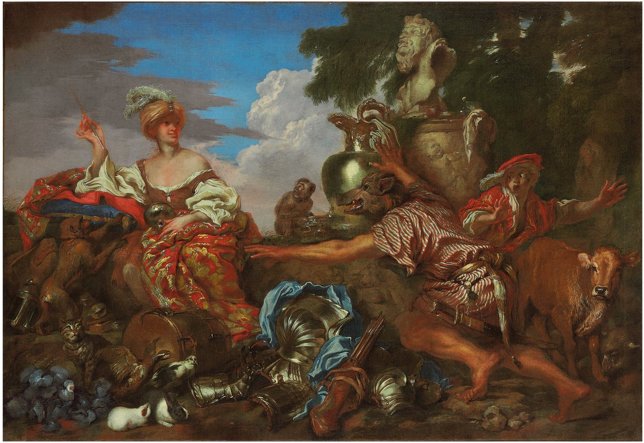 Circe تغيير رفاق Ulysses إلى خنازير بواسطة جيوفاني بينيديتو كاستيجليون