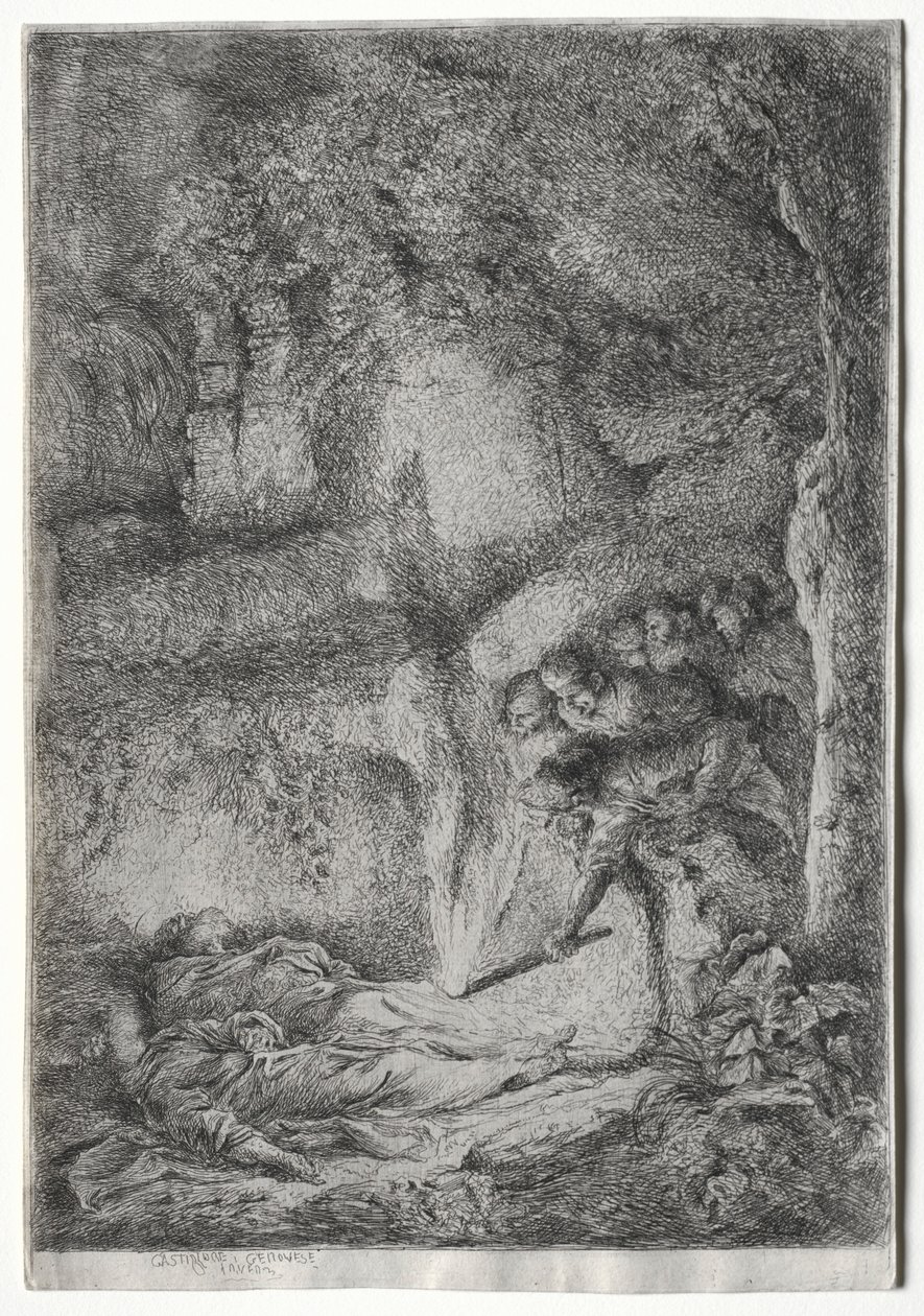اختراع جثتي S. Pierre و S. Paul ، ج. 1650. بواسطة جيوفاني بينيديتو كاستيجليون