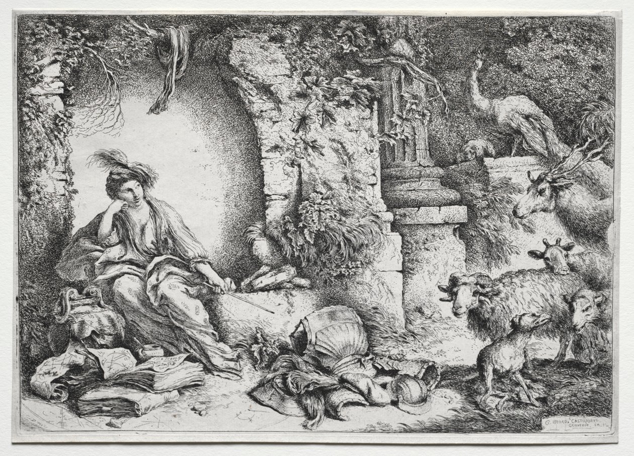 لا ميلانكولي ، ج. 1660-1665. بواسطة جيوفاني بينيديتو كاستيجليون