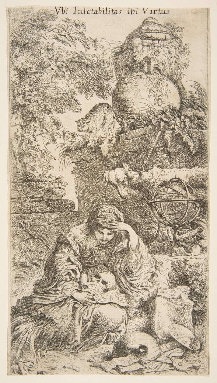 Melencholia ، كاليفورنيا. 1645-1646. بواسطة جيوفاني بينيديتو كاستيجليون