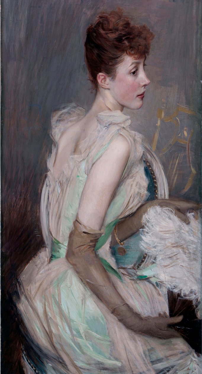 بيل إيبوك: "" صورة للكونتيسة دي ليوس ني سوزان بيرتييه (1868-1936) (صورة للكونتيسة دي ليوس ، ني بيرتييه) لوحة لجيوفاني بولديني (1842-1931) بواسطة جيوفاني بولديني
