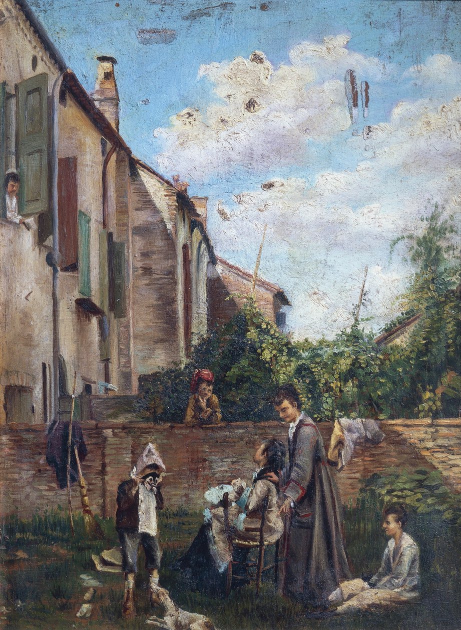 Italy, Ferrara, The Courtyard of the Father